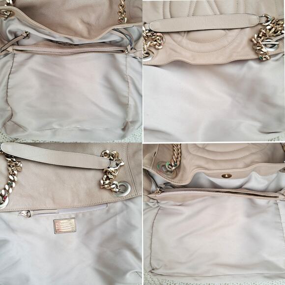 Valentino by Mario Valentino Luisa 2 Sauvage Leather Tote Bag in Taupe / Beige - Picture 11 of 12